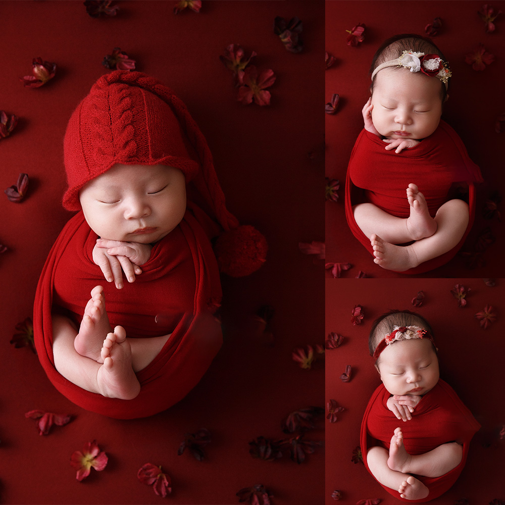 Baby Nursery Set - 6 ชิ้น/เซ็ตทารกแรกเกิดการถ่ายภาพ Props นุ่มยืด Baby Swaddle