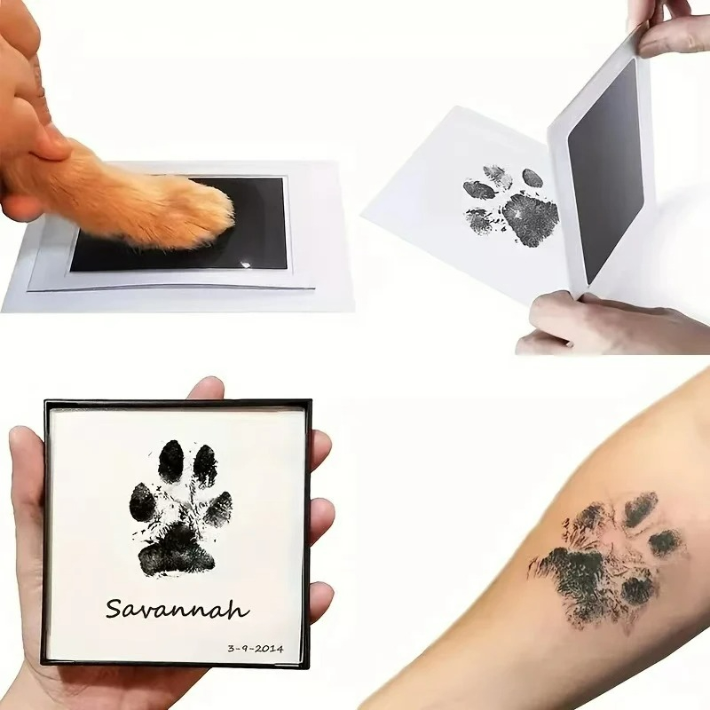Footprint Ink Kit - ชุดอุปกรณ์พิมพ์รอยเท้าสัตว์เลี้ยง 1/2 ชุด ปลอดภัย ไร้สารพิษ ไม่ต้องสัมผัสผิวหนัง