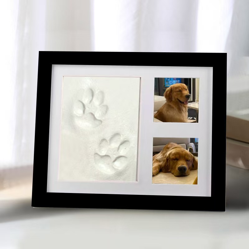 Footprint Ink Kit - ชุดทำกรอบรูปไม้ DIY พร้อมแผ่นหมึกไม่ต้องล้าง สำหรับเก็บรอยมือรอยเท้าเด็ก 100 วัน