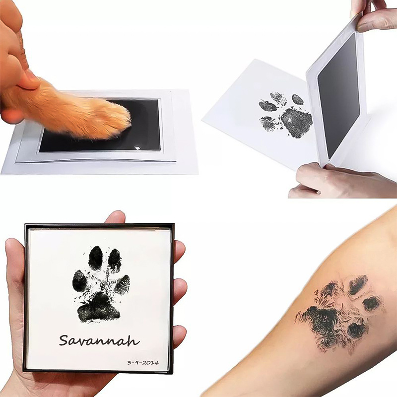 Footprint Ink Kit - Cat Dog Paw พิมพ์ชุดหมึก Pad ปลอดภัยปลอดสารพิษรอยเท้าเด็กทารกแรกเกิด