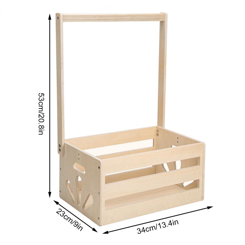 Baby Nursery Closet - ชั้นวางของไม้สำหรับเด็กอ่อนพร้อมขอบเรียบ ตะกร้าเก็บของความจุสูง ประกอบง่าย อุปกรณ์จัดระเบียบสำหรับตู้เสื้อผ้า เหมาะสำหรับเป็นของขวัญ