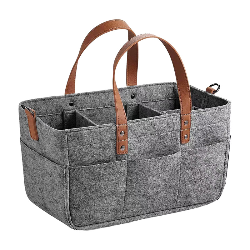 Baby Nursery Organiser - ตะกร้าเก็บของเด็กอ่อนสำหรับรถยนต์ กระเป๋าใส่ผ้าอ้อมเด็กพร้อมหูหิ้ว กล่องเก็บของสำหรับเปลี่ยนผ้าอ้อมเด็ก