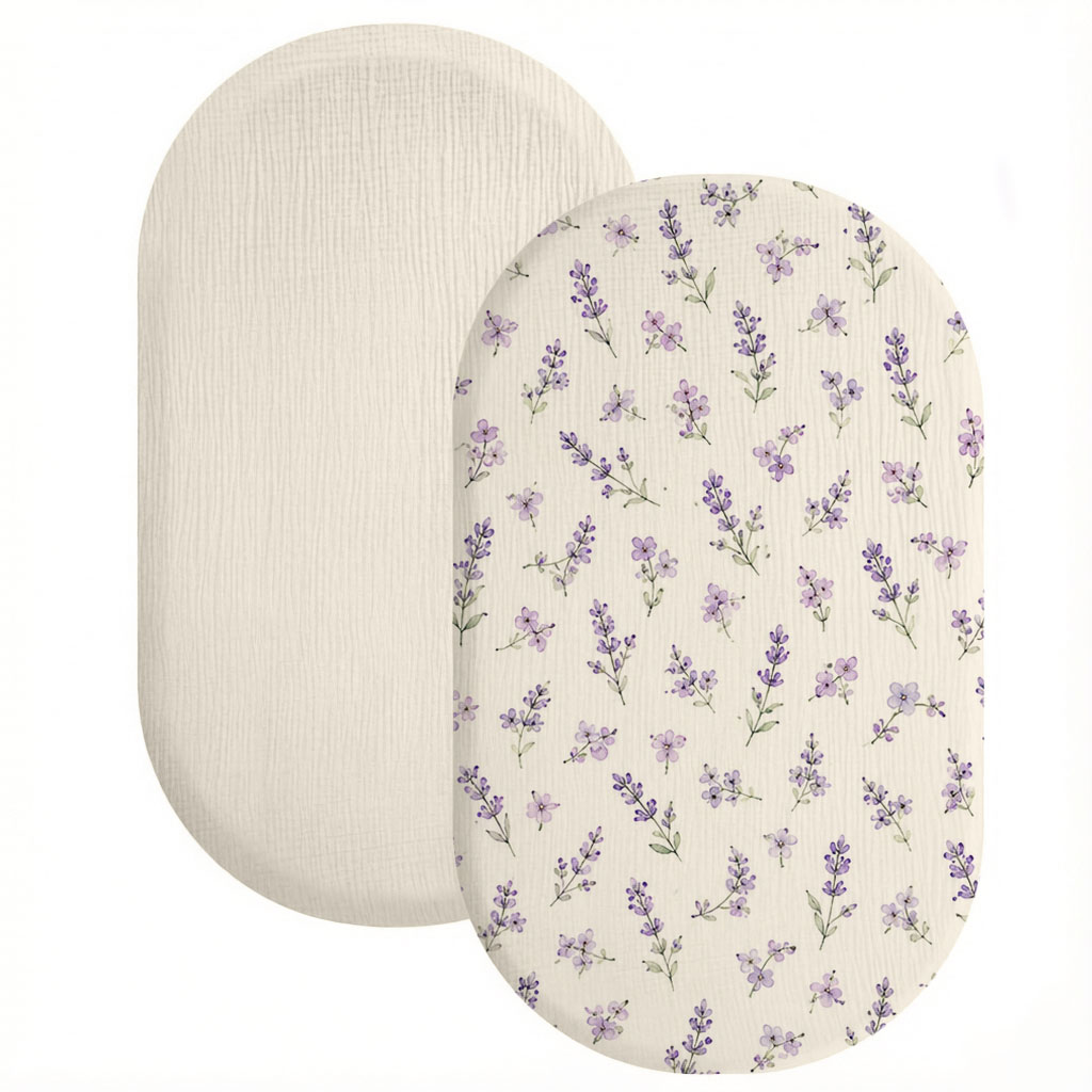 Baby Nursery Bedding Sets - ชุดเครื่องนอนเปลเด็กทารกผ้าฝ้าย 2 ชิ้น เนื้อผ้านุ่ม ระบายอากาศได้ดี พับเก็บได้