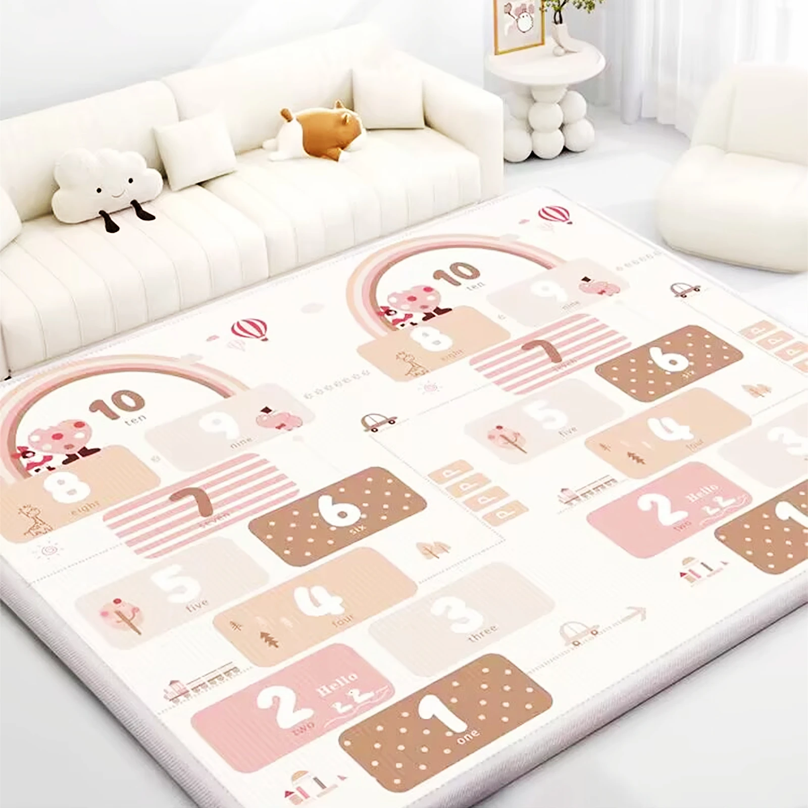 Baby Nursery Games - แผ่นรองคลานเด็ก ลายการ์ตูน หนา 1/0.5 ซม. พรมปูพื้นเพื่อการศึกษา