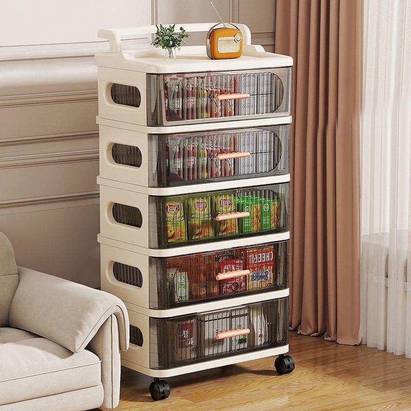 Baby Nursery Cart - ตู้เก็บของเล่นเด็ก ตู้ลิ้นชักหลายชั้น รถเข็นเก็บของสำหรับเด็กอ่อน ห้องนอนเด็ก รถเข็นขนาดเล็ก จัดระเบียบบ้าน