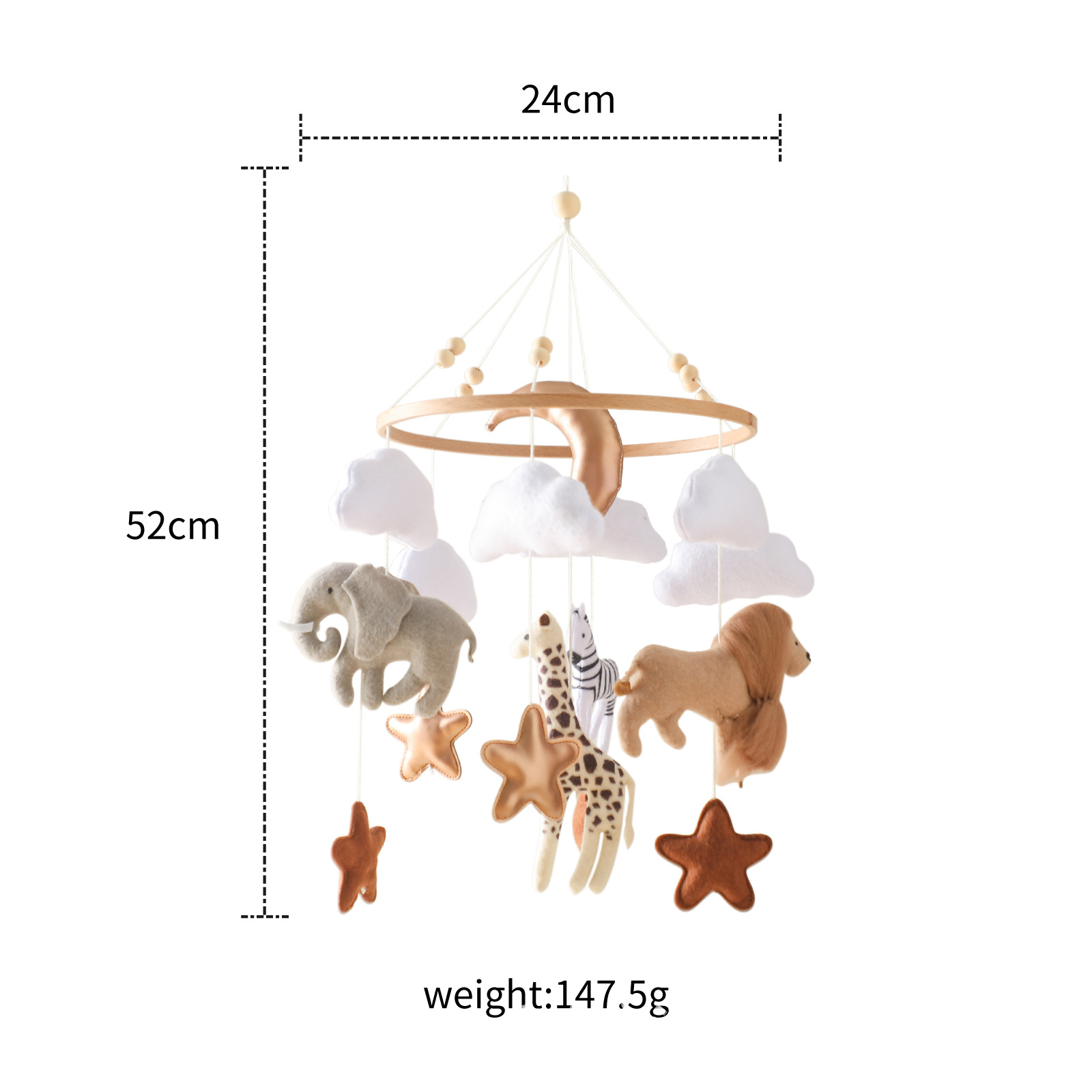 Baby Nursery Jungle - ขายร้อน Nordic Handmade Felt Jungle Safari
