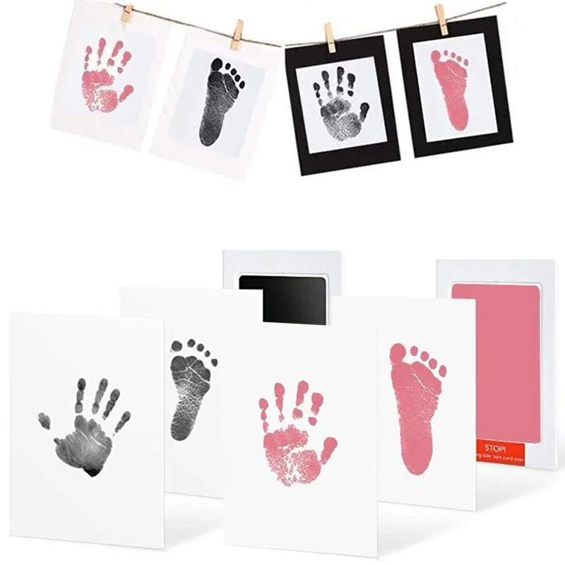 Footprint Ink Kit - ปลอดภัยปลอดสารพิษรอยเท้าเด็ก Handprint NO Touch Skin Inkless