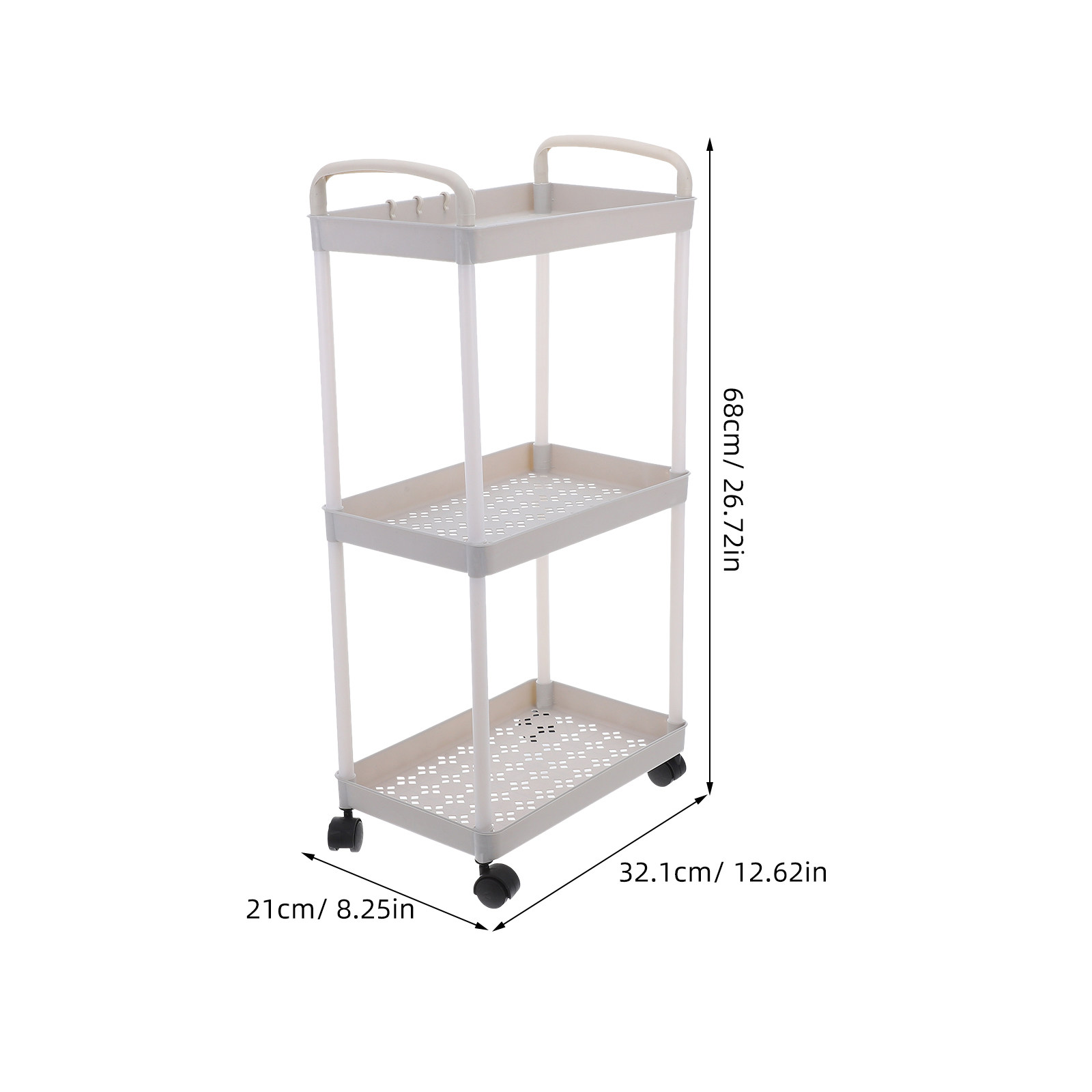 รถเข็นครัว 3 ชั้น สีขาว สำหรับ - Baby Nursery Cart บทวิจารณ์และราคา
