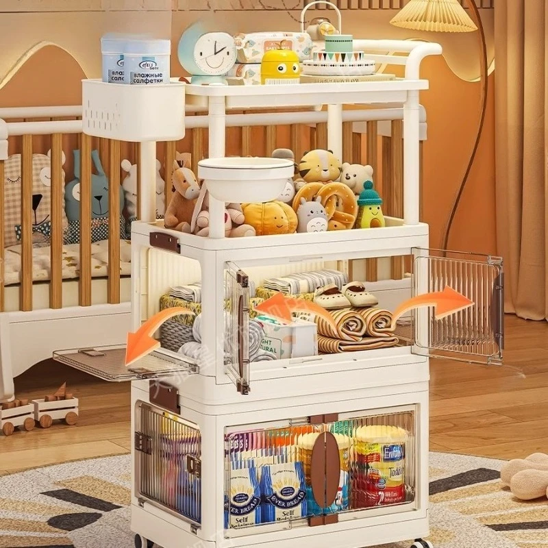 รถเข็นเก็บของใช้เด็กหลายชั้น ส - Baby Nursery Cart บทวิจารณ์และราคา