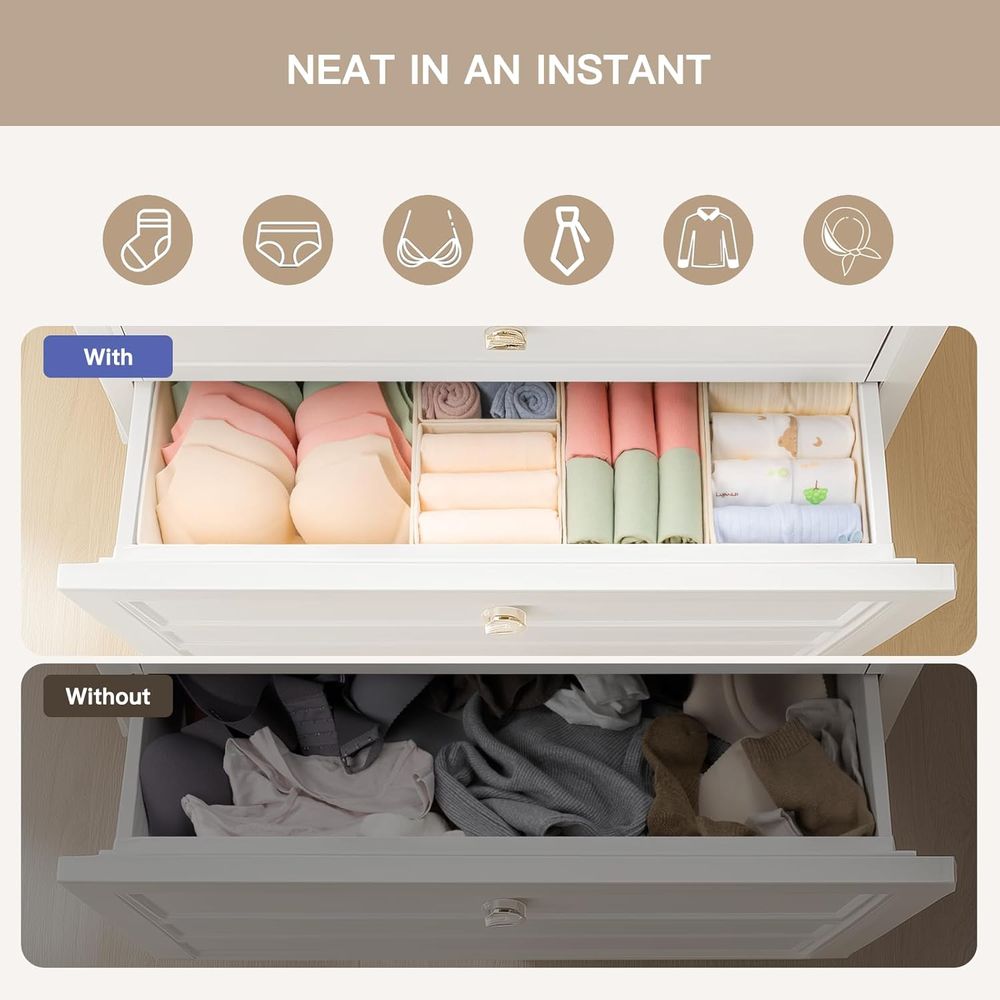 กล่องจัดระเบียบลิ้นชัก 10 ชิ้น - Baby Nursery Closet บทวิจารณ์และราคา