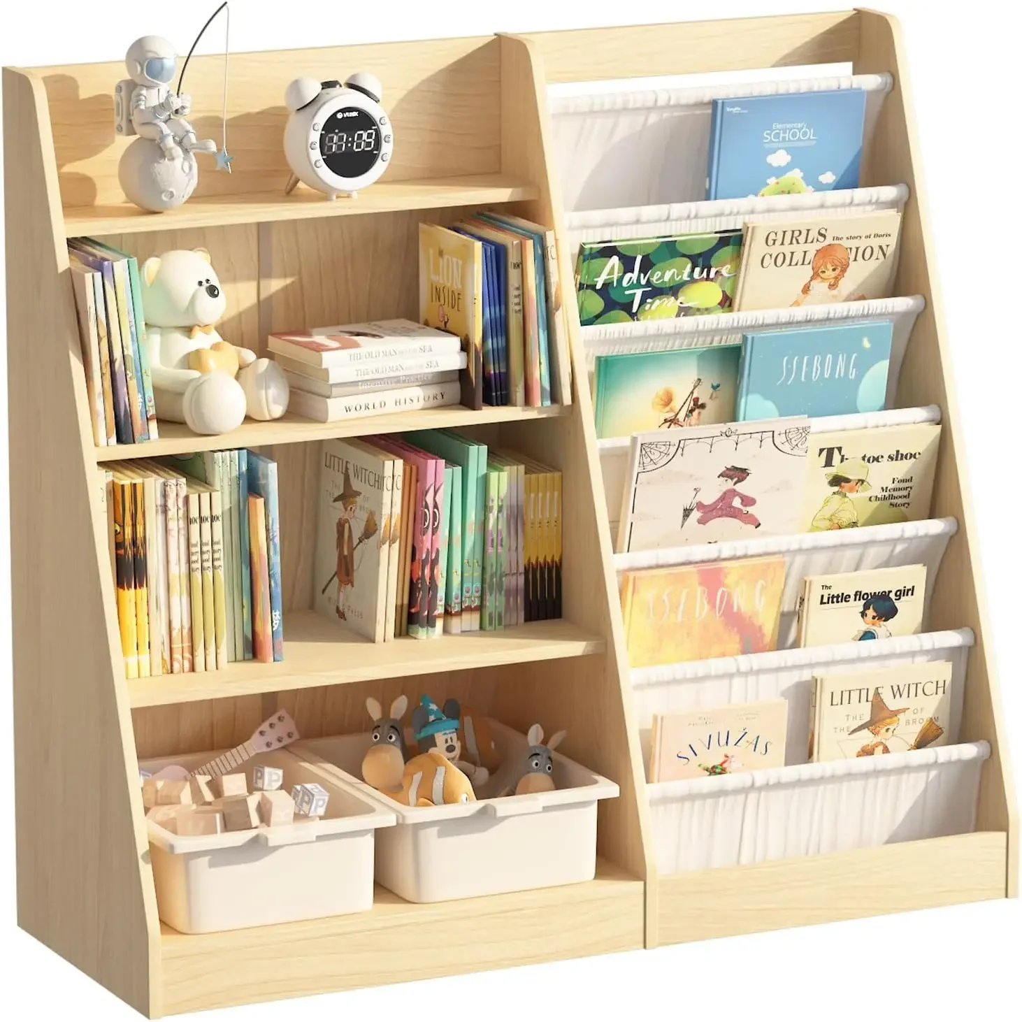 ชั้นวางหนังสือเด็ก 4 ชั้น ชั้น - Baby Nursery Bookcase บทวิจารณ์และราคา