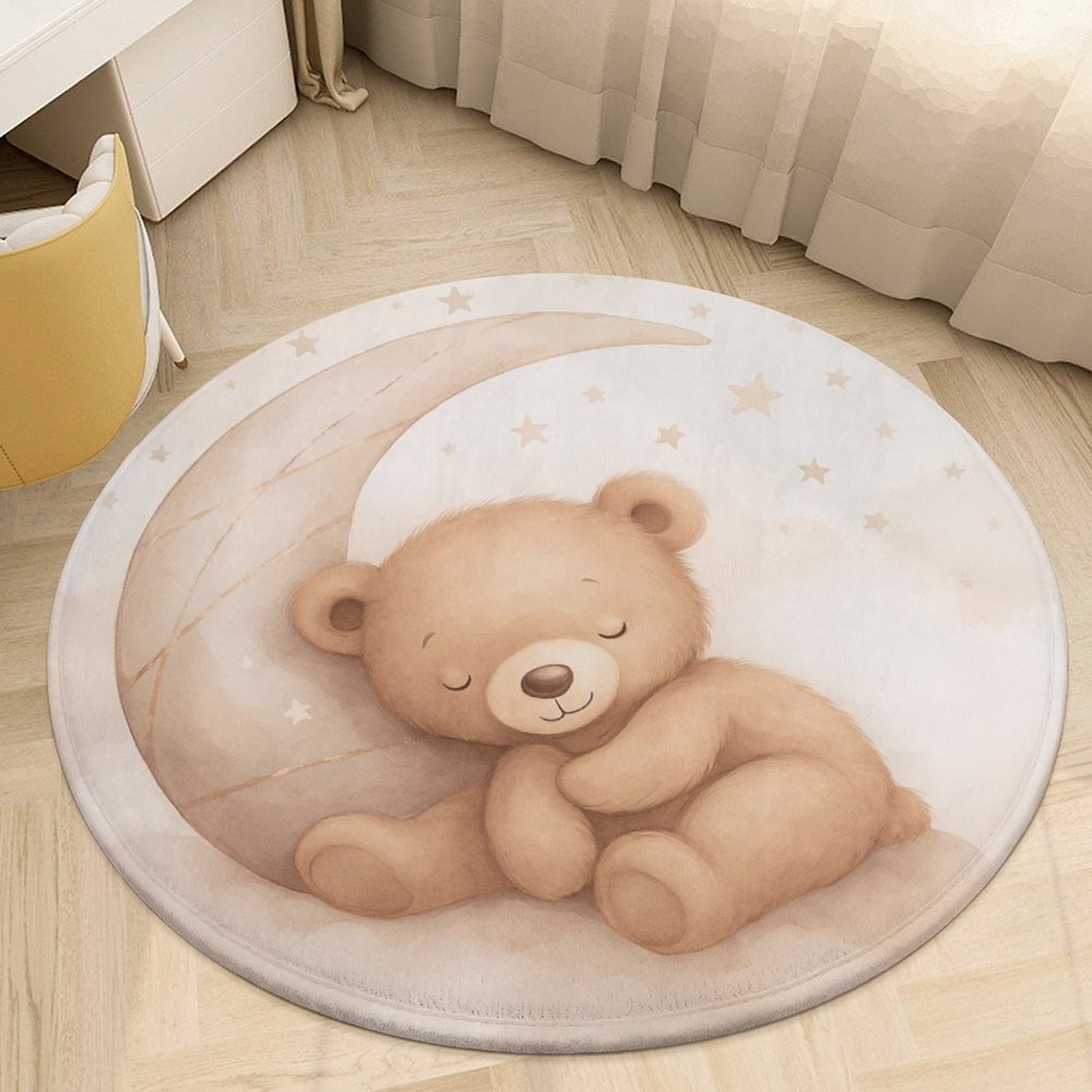 พรมปูพื้นทรงกลมลายหมีเท็ดดี้สุ - Soft Rug Nursery บทวิจารณ์และราคา