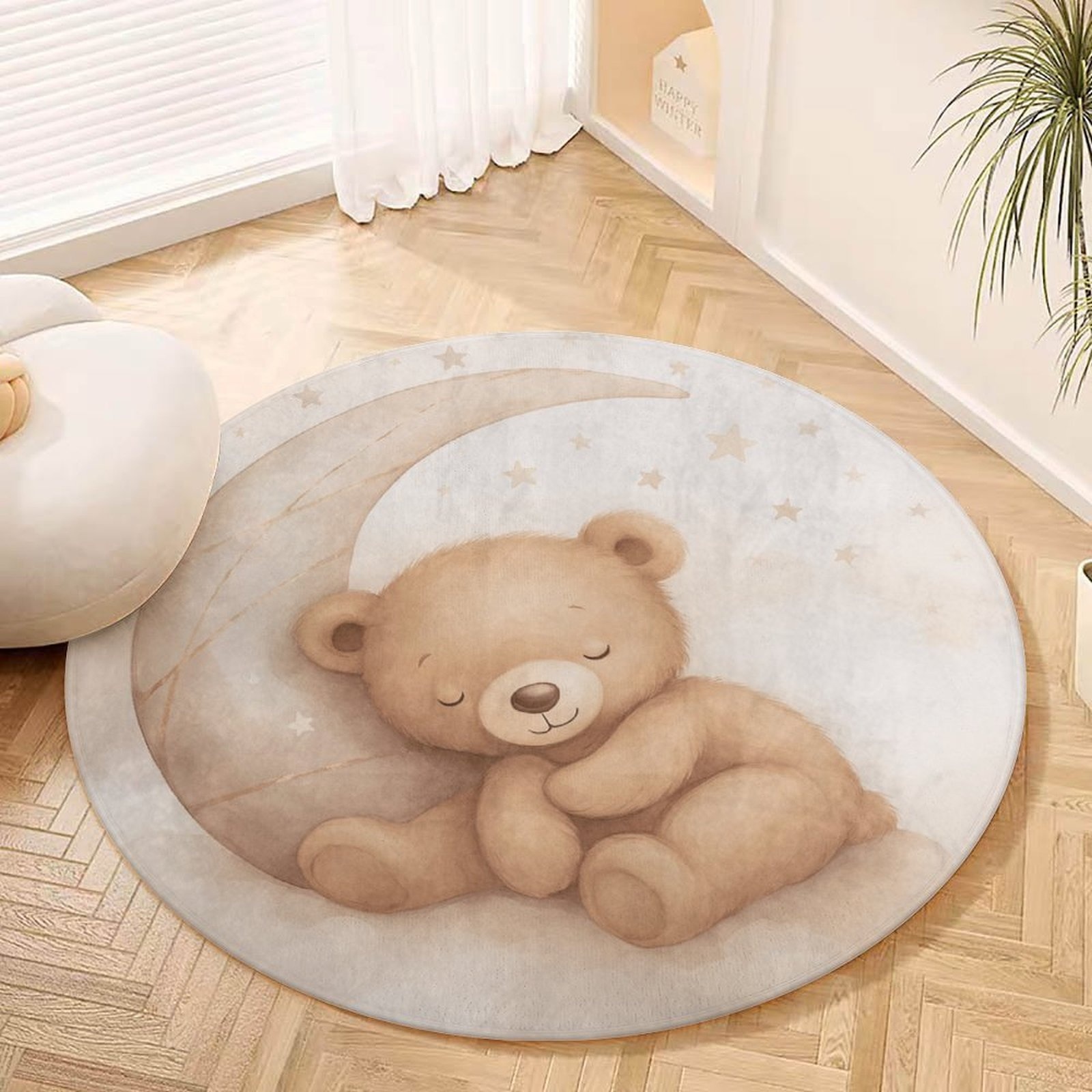 พรมปูพื้นทรงกลมลายหมีเท็ดดี้สุ - Soft Rug Nursery บทวิจารณ์และราคา