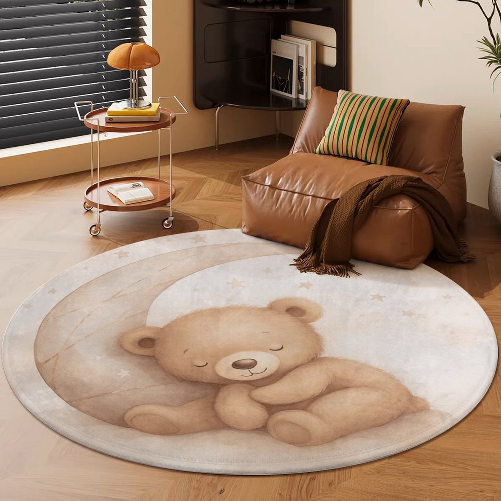 พรมปูพื้นทรงกลมลายหมีเท็ดดี้สุ - Soft Rug Nursery บทวิจารณ์และราคา