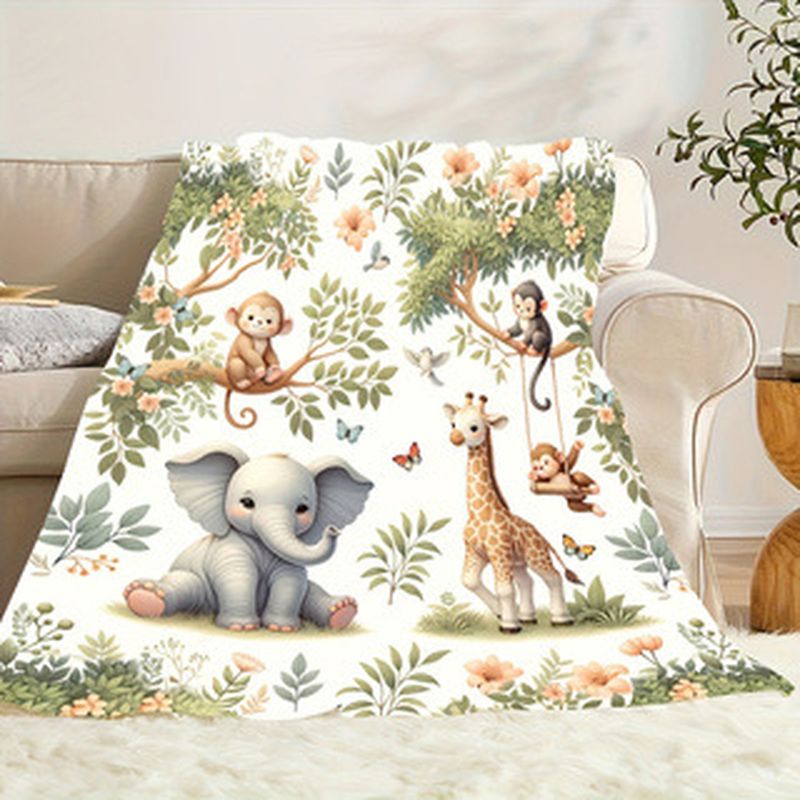 VIKAMA ผ้าห่มเด็กสัตว์ป่าสีน้ำ - Baby Nursery Jungle บทวิจารณ์และราคา