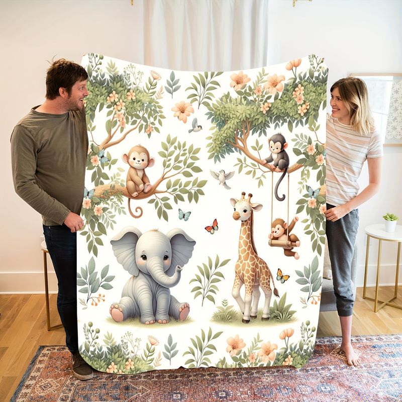 VIKAMA ผ้าห่มเด็กสัตว์ป่าสีน้ำ - Baby Nursery Jungle บทวิจารณ์และราคา