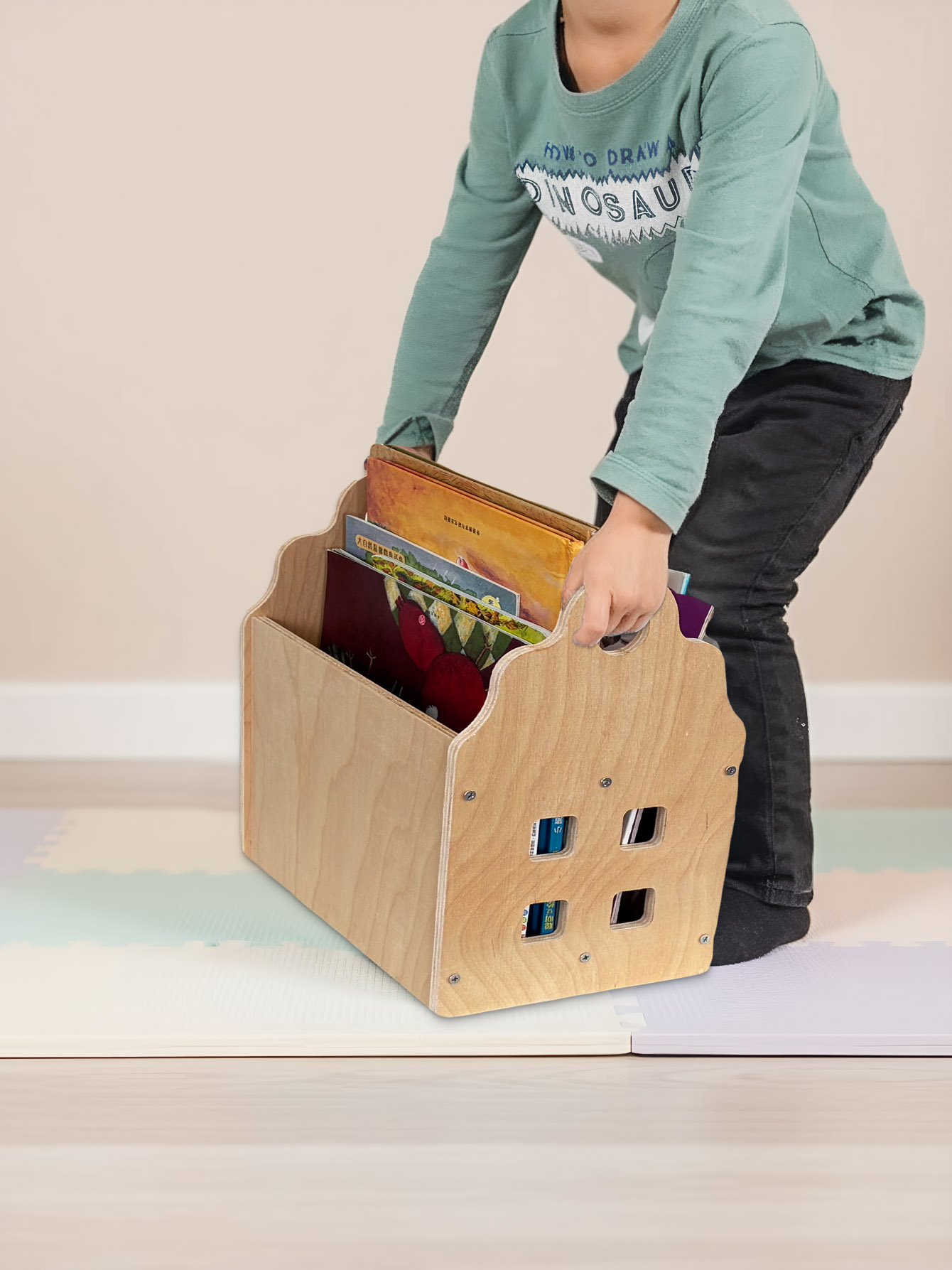 ชั้นวางหนังสือเด็กเล็กสองด้าน  - Baby Nursery Bookcase บทวิจารณ์และราคา