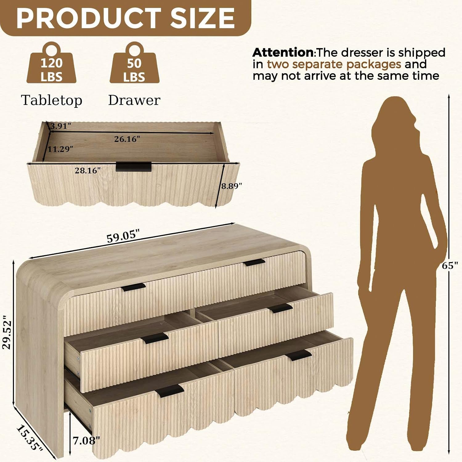 ตู้ลิ้นชักไม้ 6 ลิ้นชัก สำหรับ - Baby Nursery Closet บทวิจารณ์และราคา