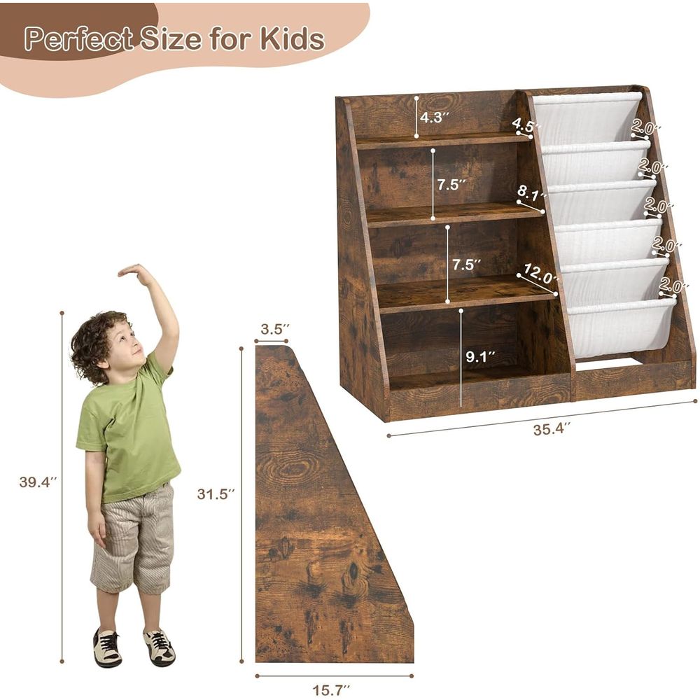 ชั้นวางหนังสือเด็ก HedoAjim สำ - Baby Nursery Bookcase บทวิจารณ์และราคา