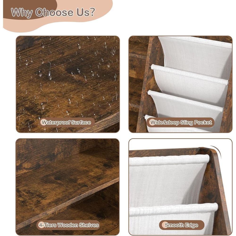 ชั้นวางหนังสือเด็ก HedoAjim สำ - Baby Nursery Bookcase บทวิจารณ์และราคา