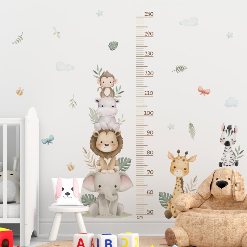 สติกเกอร์แผนภูมิการเจริญเติบโต - Baby Nursery Jungle Wallpaper บทวิจารณ์และราคา