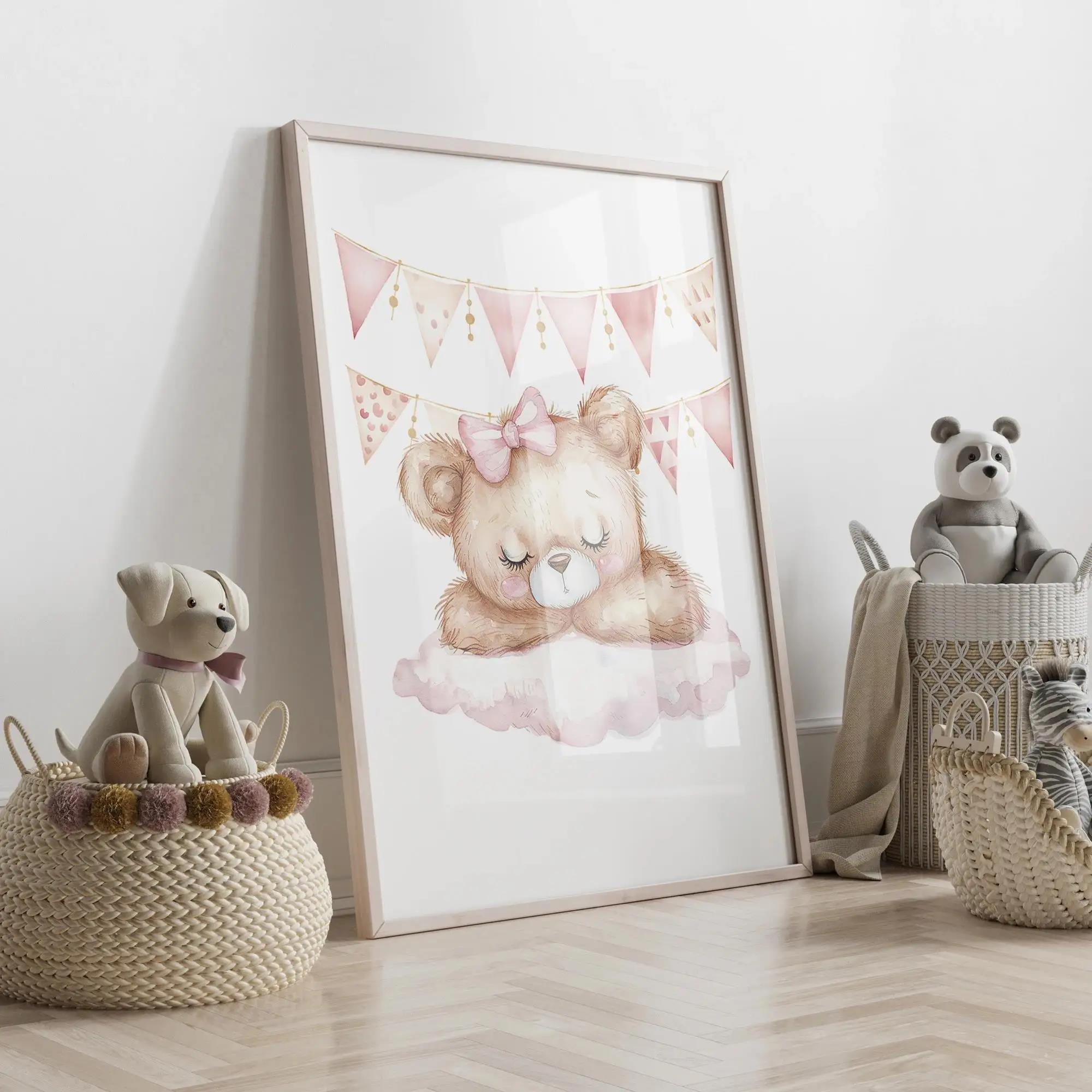 สีชมพู Dream Bear Carousel เต็ - Baby Nursery Set บทวิจารณ์และราคา