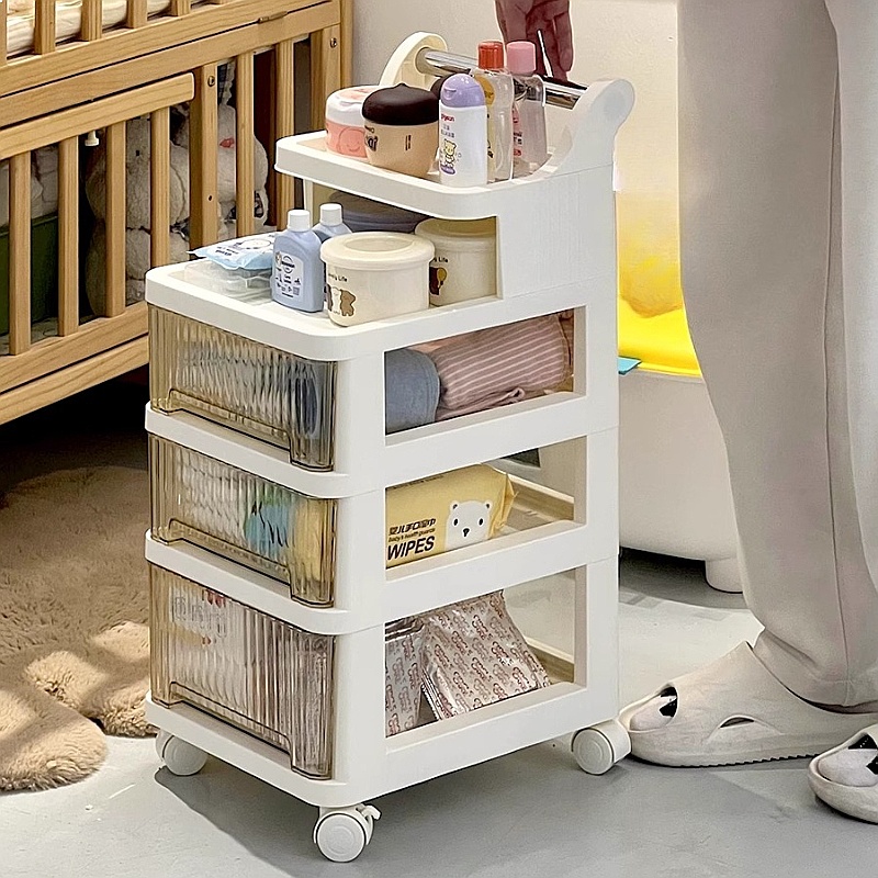 รถเข็นเก็บของ 3 ชั้น แบบเคลื่อ - Baby Nursery Cart บทวิจารณ์และราคา