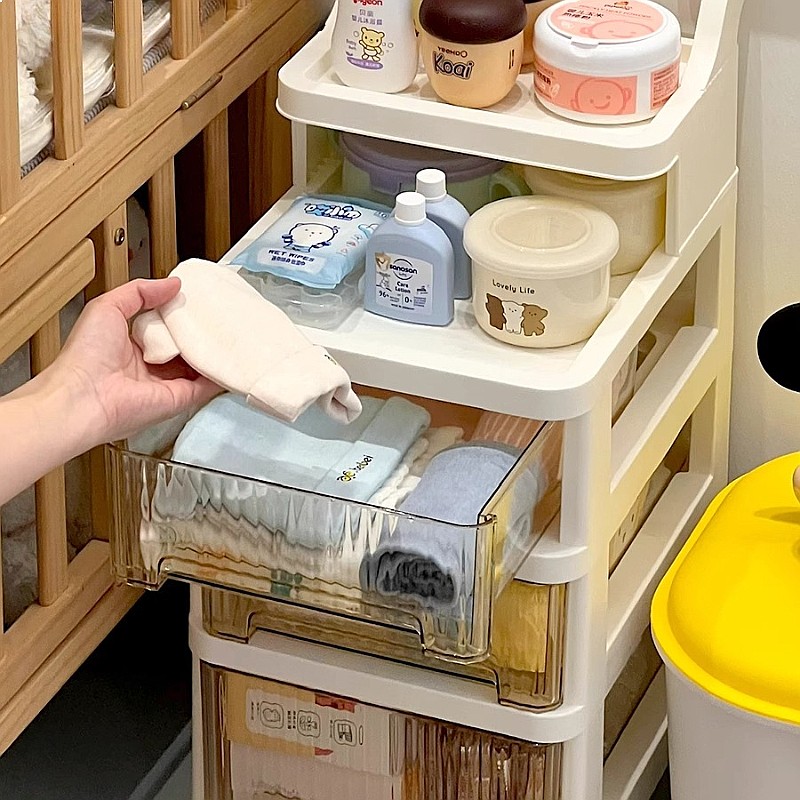 รถเข็นเก็บของ 3 ชั้น แบบเคลื่อ - Baby Nursery Cart บทวิจารณ์และราคา