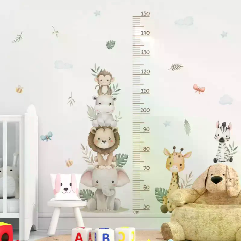 สติกเกอร์แผนภูมิการเจริญเติบโต - Baby Nursery Jungle Wallpaper บทวิจารณ์และราคา
