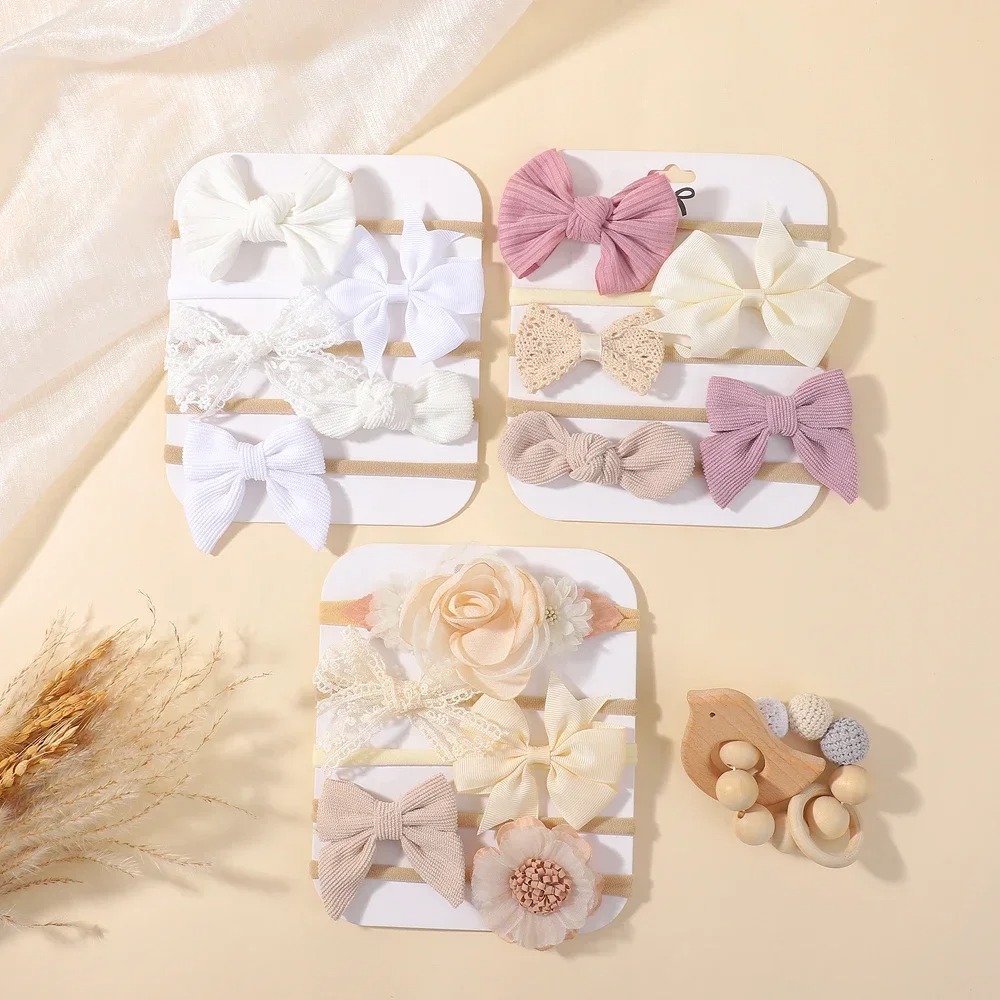 5 ชิ้นเด็กดอกไม้ลูกไม้โบว์แถบค - Baby Nursery Set บทวิจารณ์และราคา