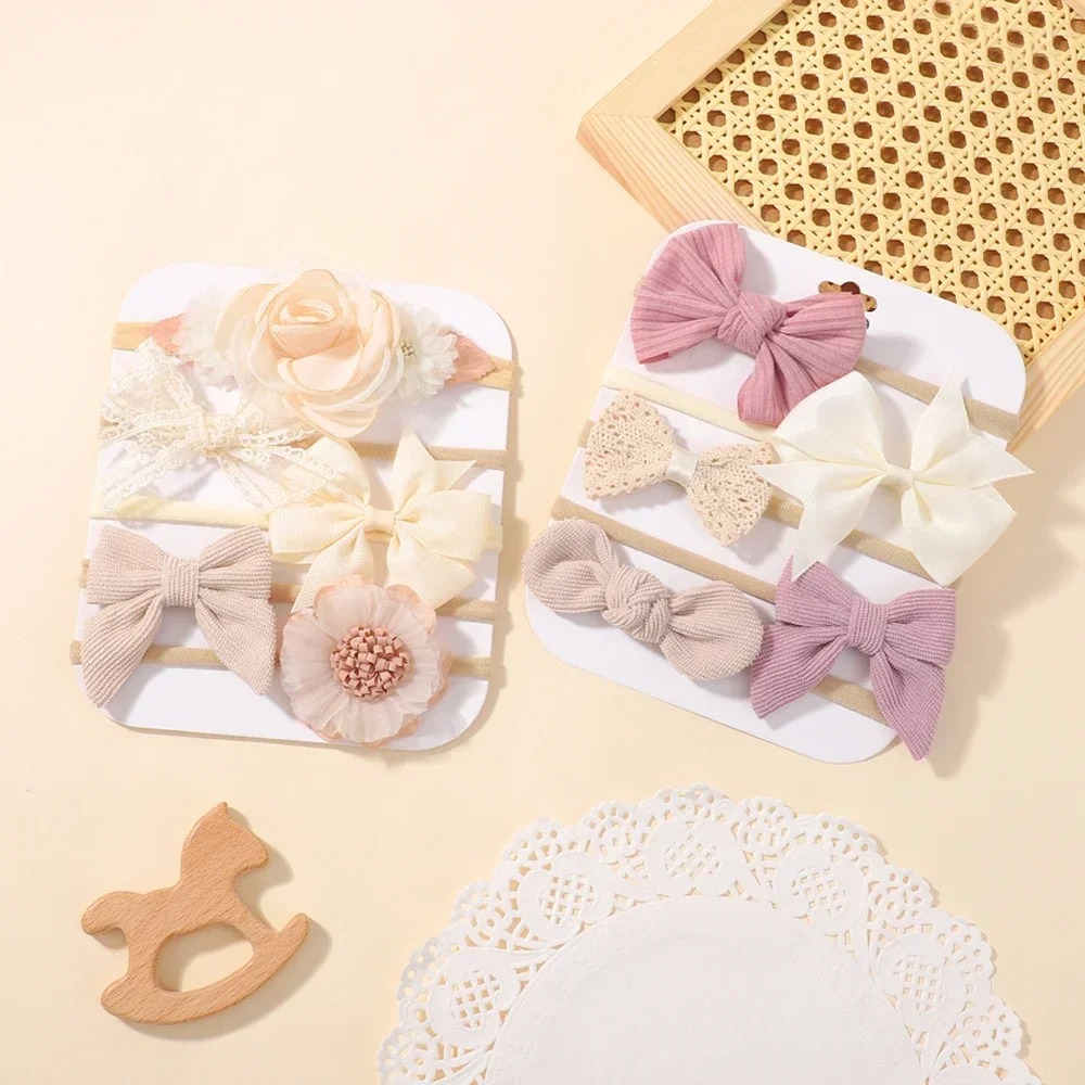 5 ชิ้นเด็กดอกไม้ลูกไม้โบว์แถบค - Baby Nursery Set บทวิจารณ์และราคา