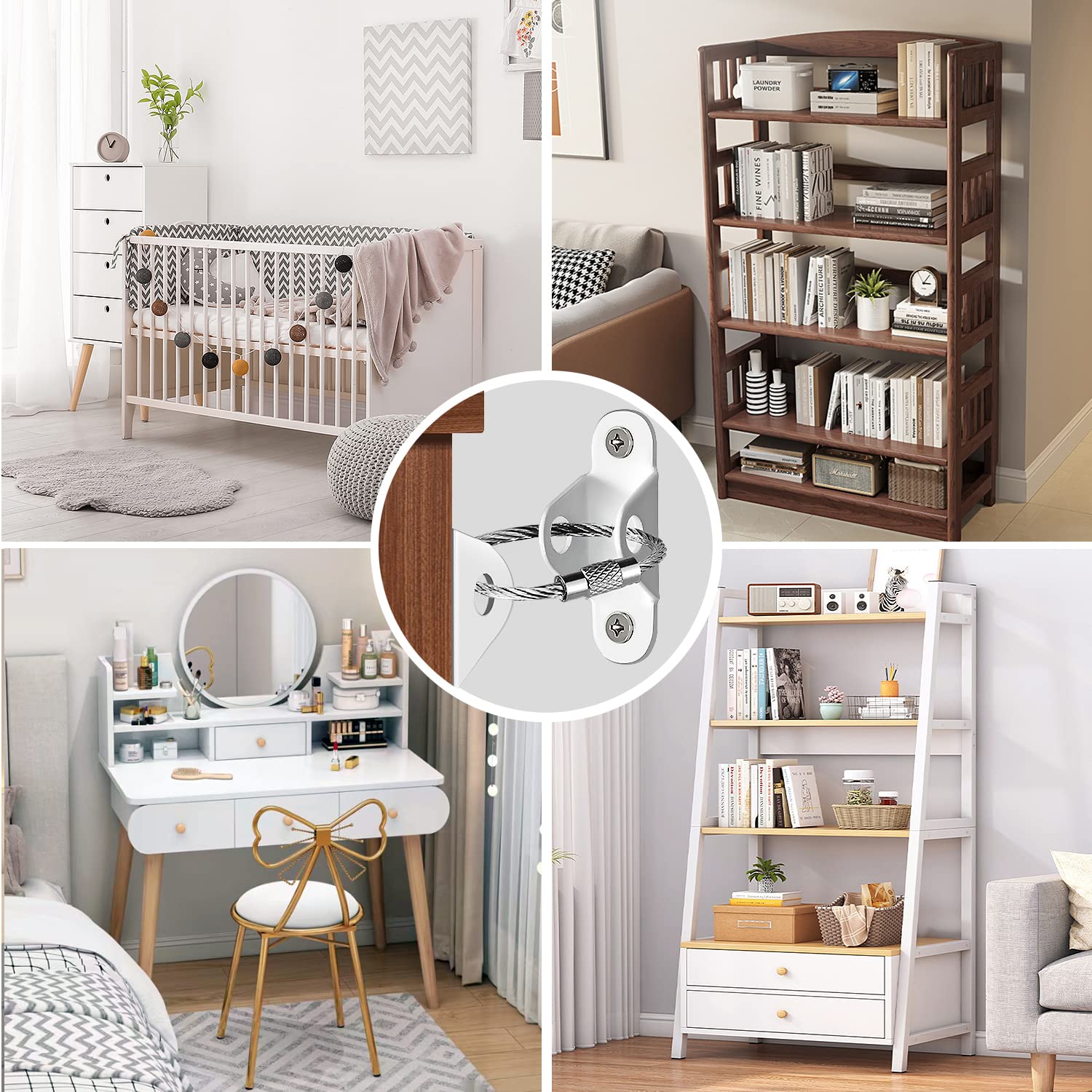 สายรัดยึดเฟอร์นิเจอร์ป้องกันกา - Baby Nursery Bookcase บทวิจารณ์และราคา