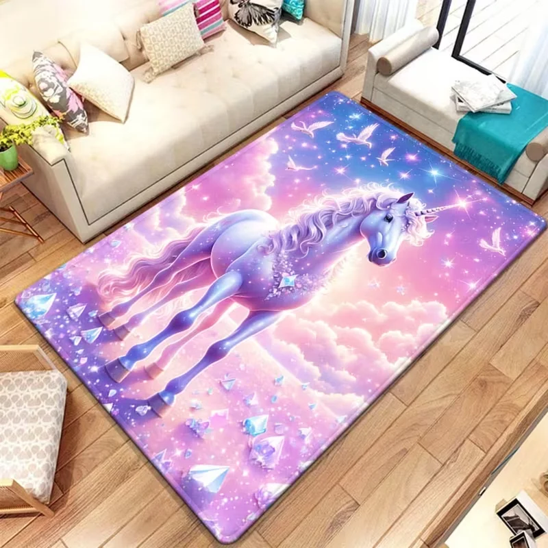 พรมแฟนตาซีเมฆสีชมพูยูนิคอร์นมห - Soft Rug Nursery บทวิจารณ์และราคา
