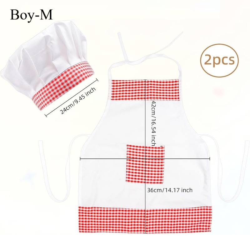 ชุดเชฟเด็กทารกผ้าลายตารางสีแดง - Baby Nursery Set บทวิจารณ์และราคา