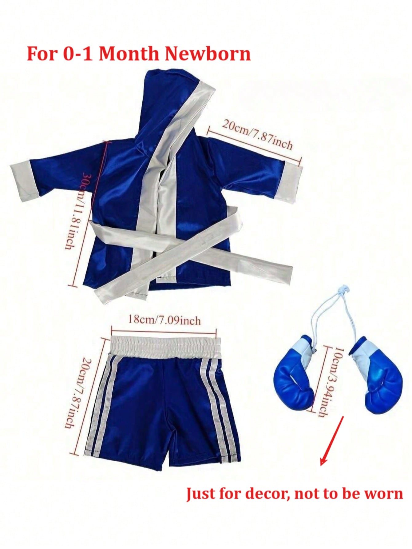 ชุดถ่ายภาพเด็กแรกเกิด ชุดนักมว - Baby Nursery Set บทวิจารณ์และราคา