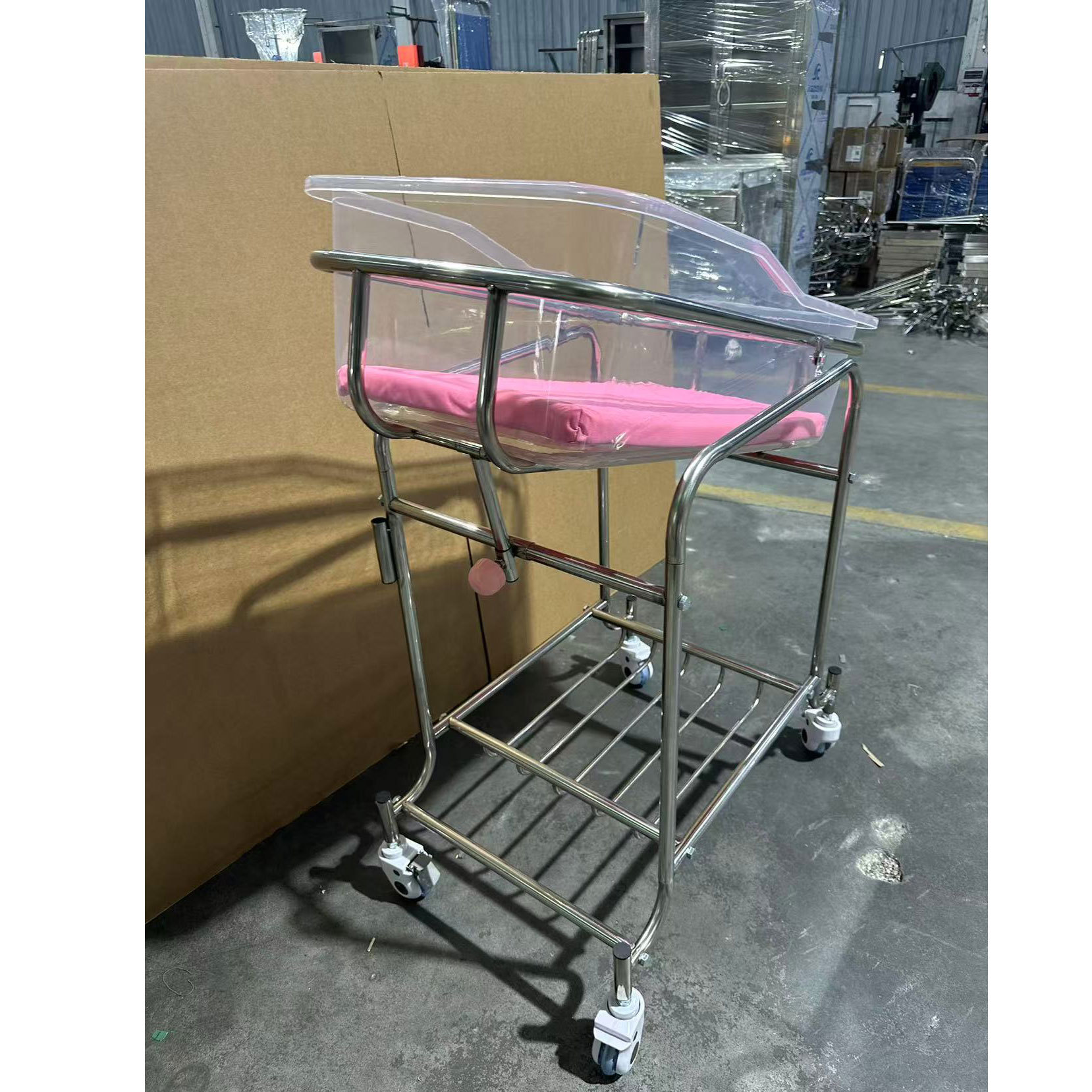 รถเข็นเด็กอ่อนสแตนเลส ปรับระดั - Baby Nursery Cart บทวิจารณ์และราคา