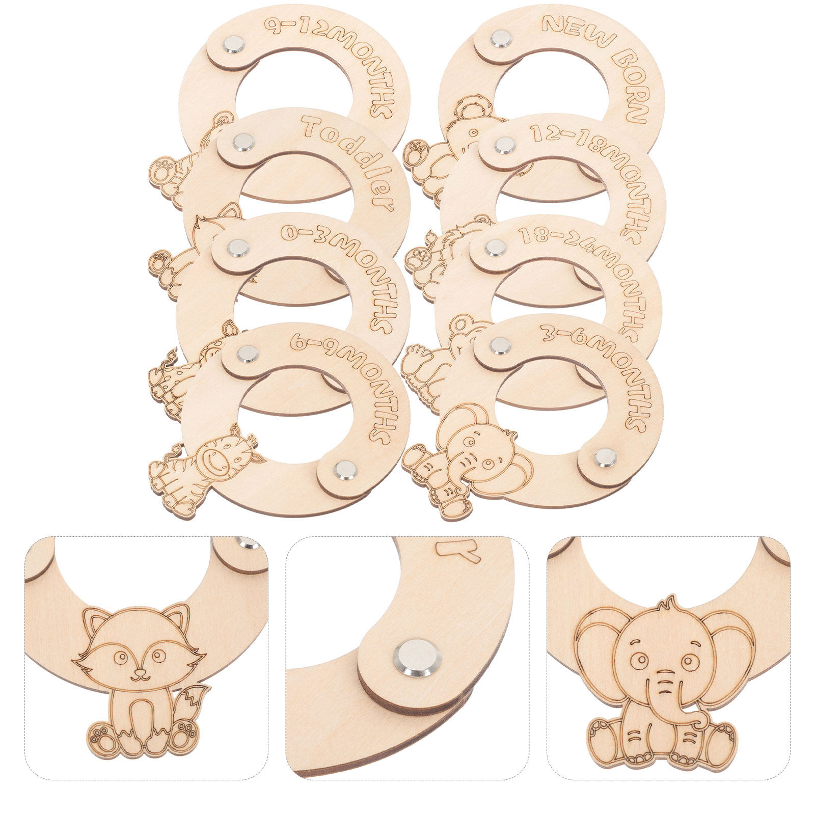 ตัวแบ่งขนาดเสื้อผ้าเด็ก 8 ชิ้น - Baby Nursery Closet บทวิจารณ์และราคา