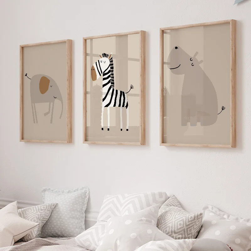 ภาพพิมพ์บนผ้าใบลายสัตว์ป่า 1 ช - Baby Nursery Jungle บทวิจารณ์และราคา