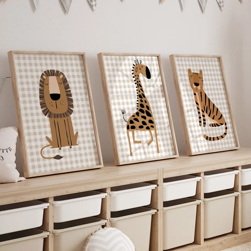 ภาพพิมพ์บนผ้าใบลายสัตว์ป่า 1 ช - Baby Nursery Jungle บทวิจารณ์และราคา