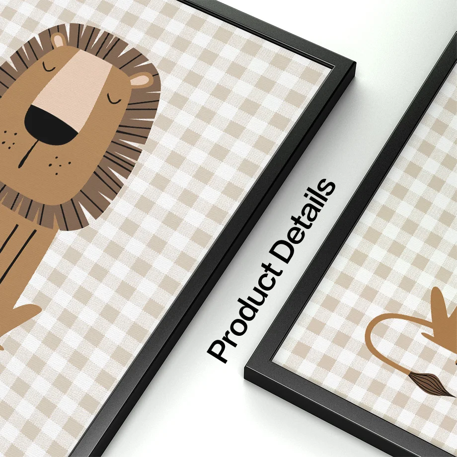 ภาพพิมพ์บนผ้าใบลายสัตว์ป่า 1 ช - Baby Nursery Jungle บทวิจารณ์และราคา