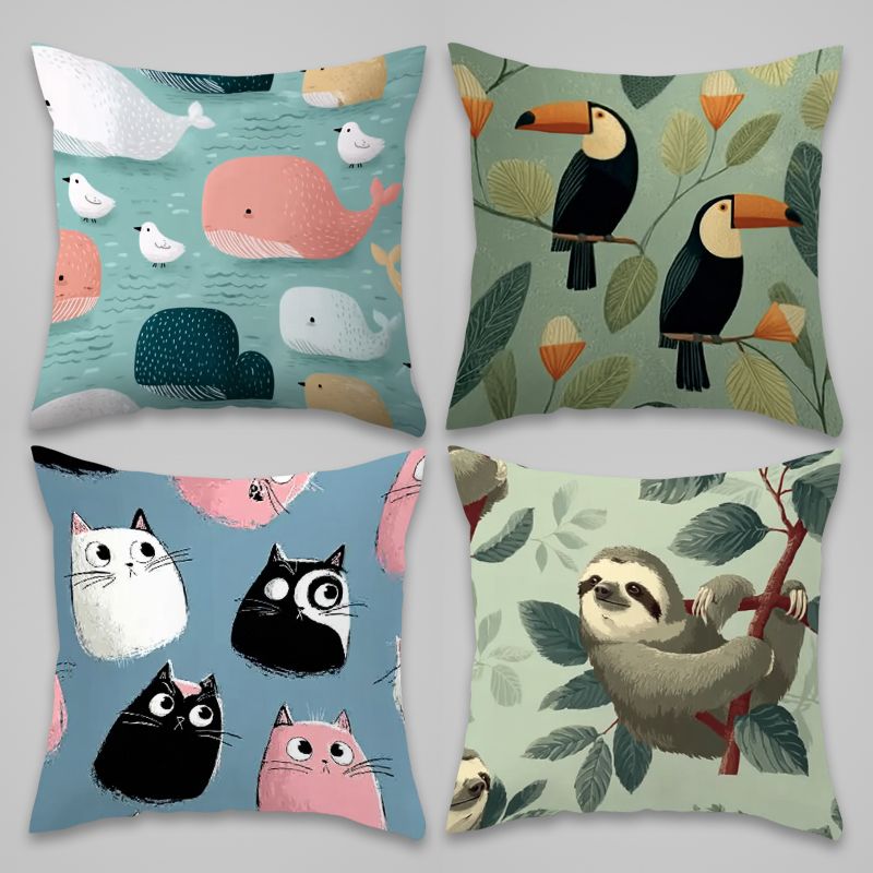ชุดปลอกหมอน 4 ชิ้น ลายสัตว์น่า - Baby Nursery Bedding Sets บทวิจารณ์และราคา