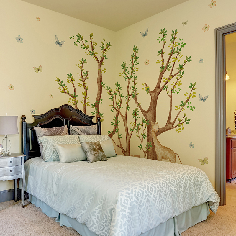 สติ๊กเกอร์ติดผนังลายสวนสัตว์ซา - Baby Nursery Jungle Wallpaper บทวิจารณ์และราคา