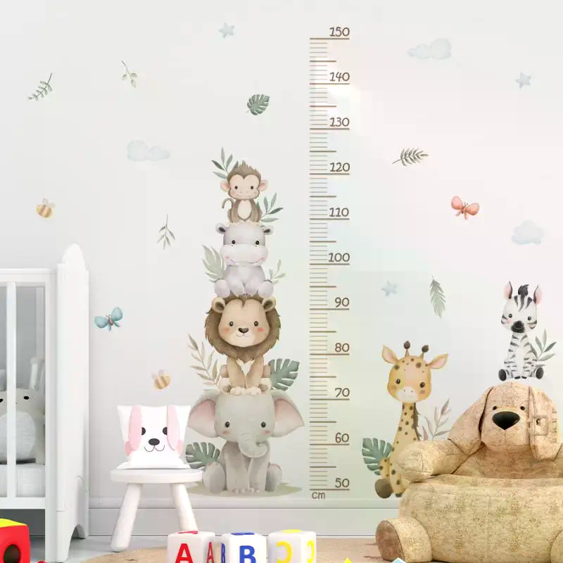 สติกเกอร์แผนภูมิการเจริญเติบโต - Baby Nursery Jungle Wallpaper บทวิจารณ์และราคา