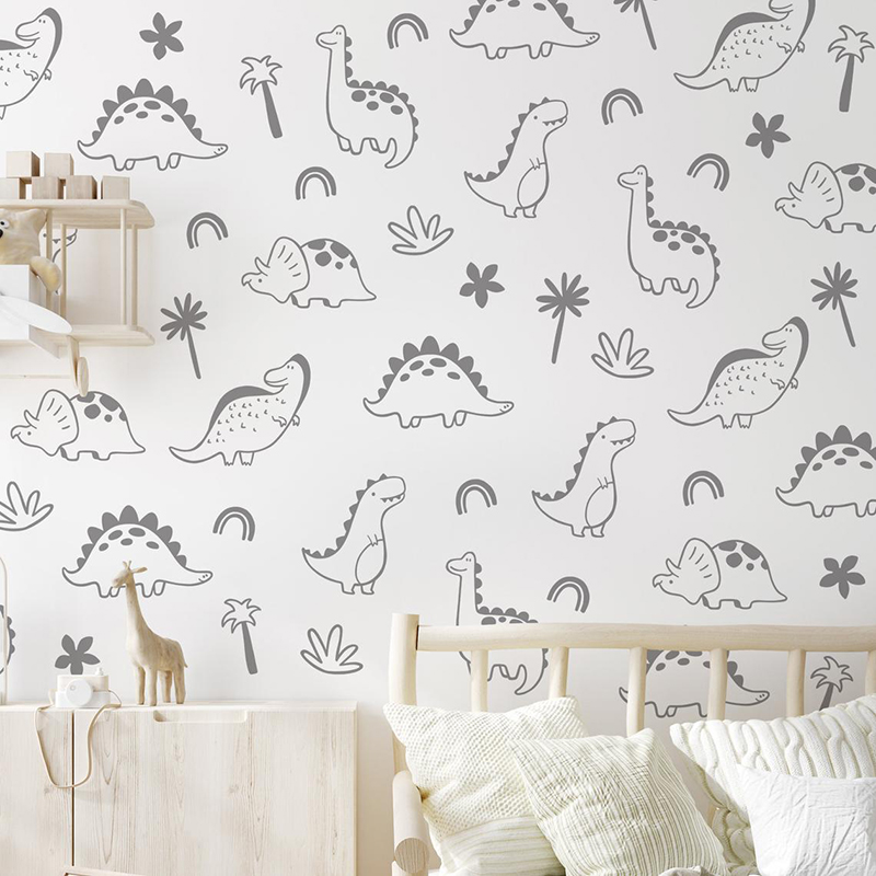 เรขาคณิตไดโนเสาร์ Rainbow สติ๊ - Baby Nursery Jungle บทวิจารณ์และราคา