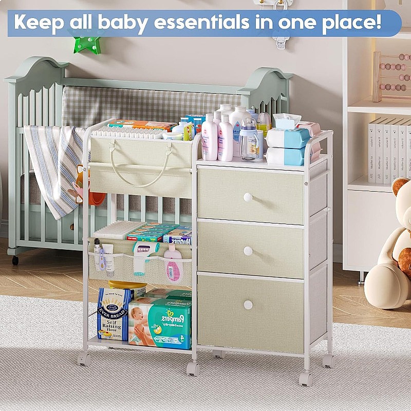 รถเข็นเก็บผ้าอ้อมเด็กขนาดใหญ่  - Baby Nursery Cart บทวิจารณ์และราคา