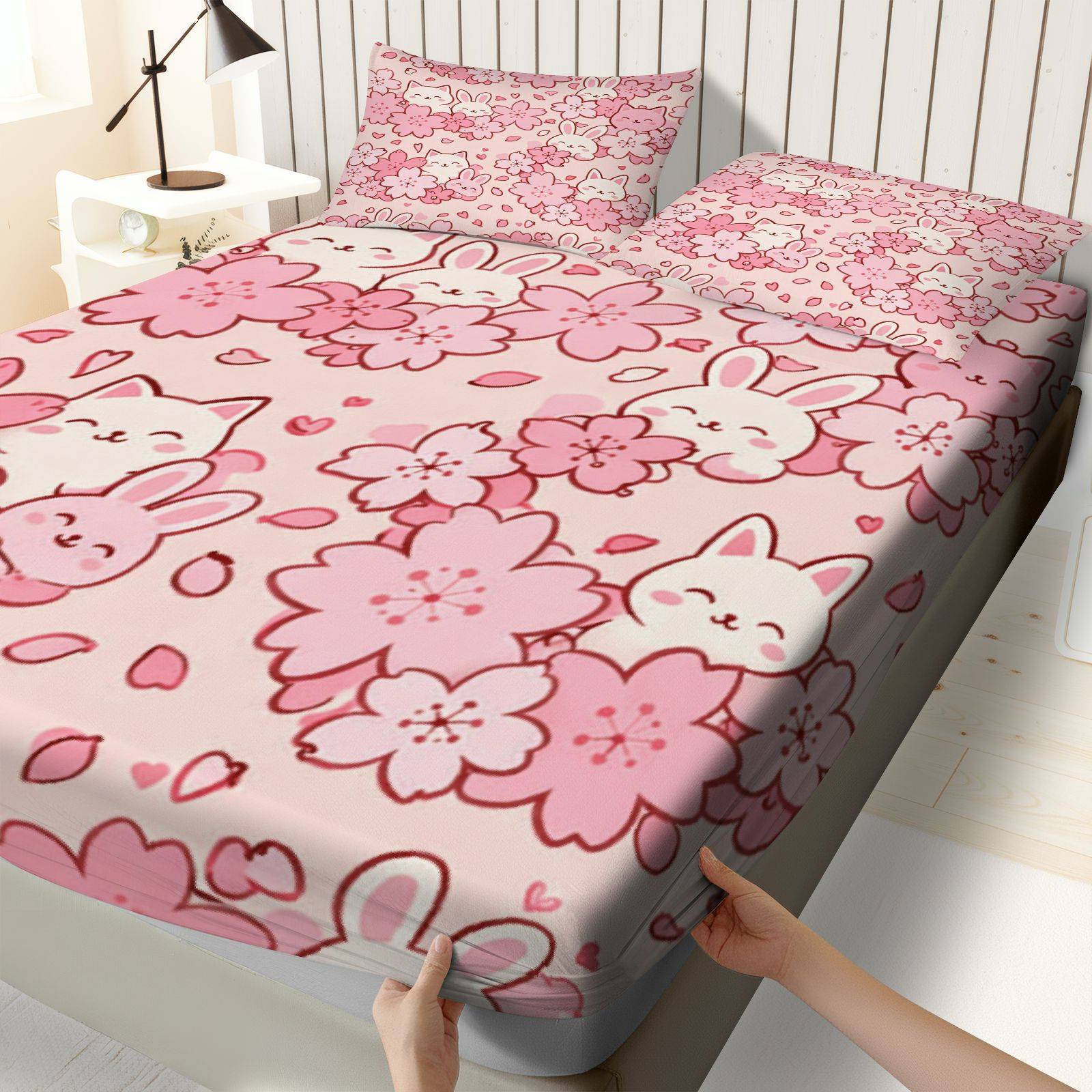 ชุดเครื่องนอนลายกระต่ายซากุระ, - Baby Nursery Bedding Sets บทวิจารณ์และราคา