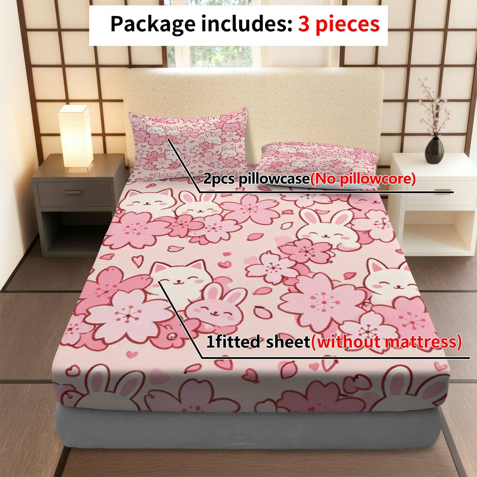 ชุดเครื่องนอนลายกระต่ายซากุระ, - Baby Nursery Bedding Sets บทวิจารณ์และราคา
