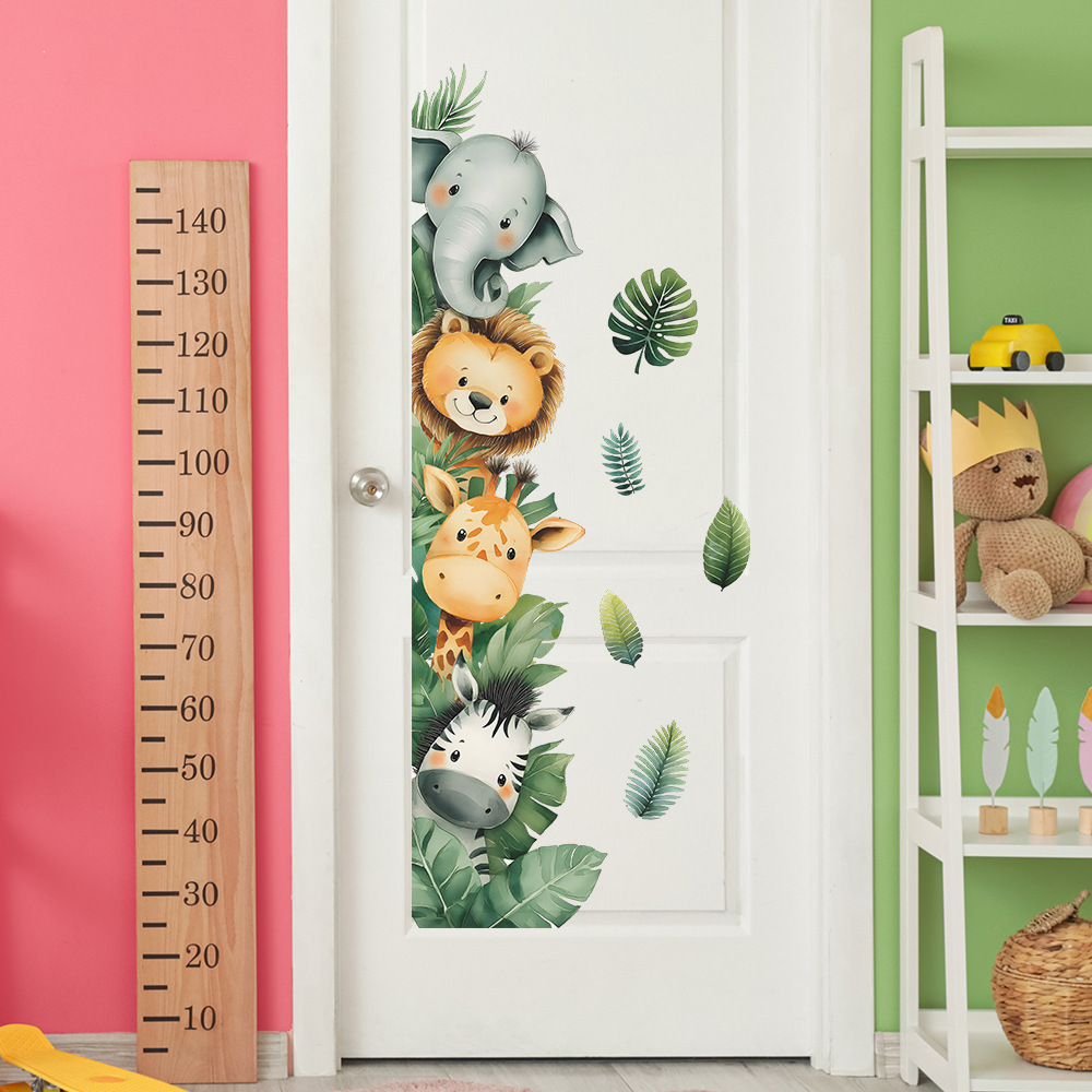 สติ๊กเกอร์ติดผนังลายสัตว์ป่า ช - Baby Nursery Jungle Wallpaper บทวิจารณ์และราคา