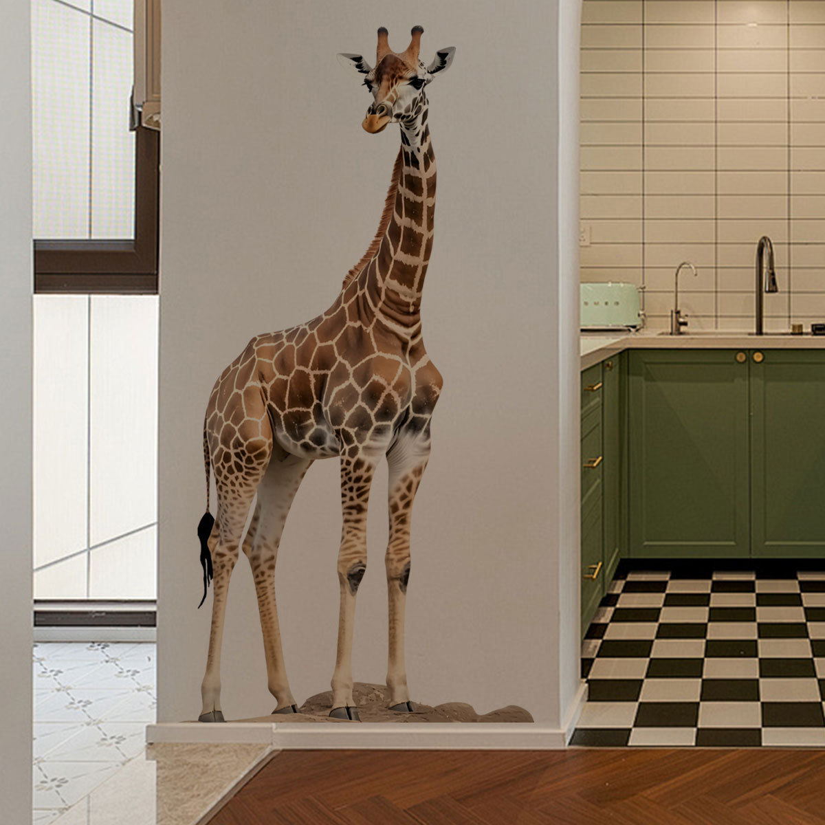 สติ๊กเกอร์ติดผนังลายสัตว์ป่าใน - Baby Nursery Jungle Wallpaper บทวิจารณ์และราคา