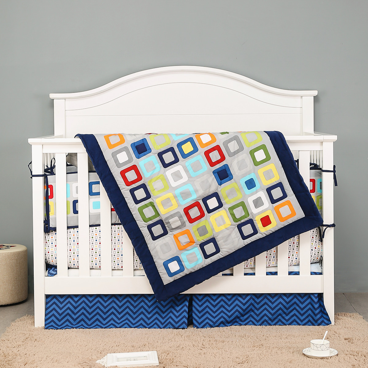 ชุดเครื่องนอนเด็กอ่อน 7 ชิ้น พ - Baby Nursery Quilts บทวิจารณ์และราคา